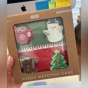 Mud Pie Festive Puzzle Set with Red and Green Accents